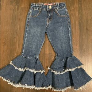 Cowgirl Hardware 2T Ruffle Flare Jeans